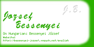 jozsef bessenyei business card